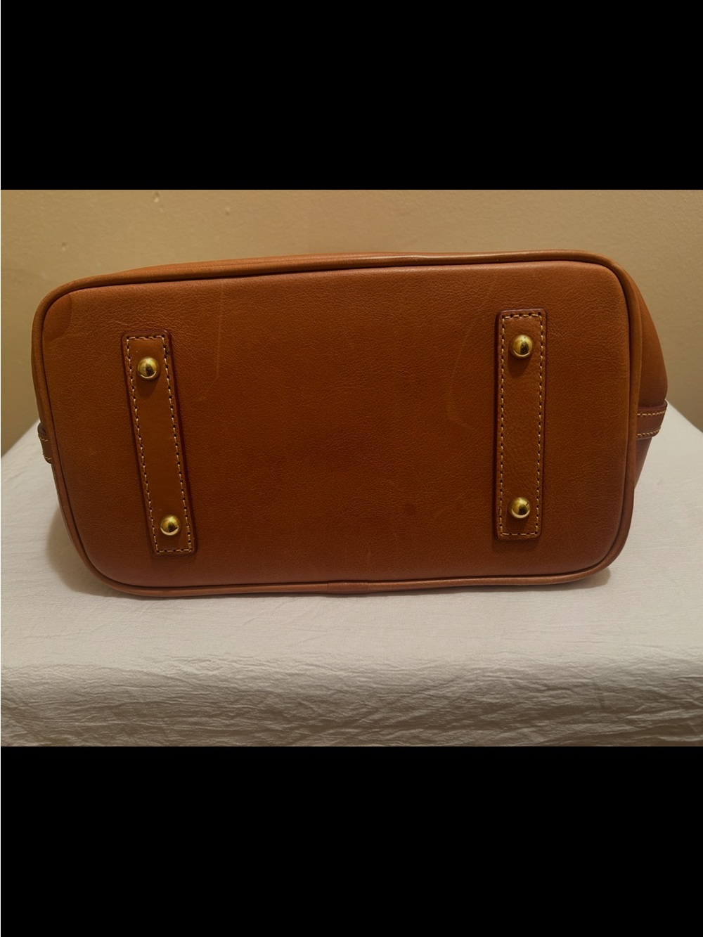 Dooney & Bourke Tan Leather Tote with Front Zip - Picture 6 of 6